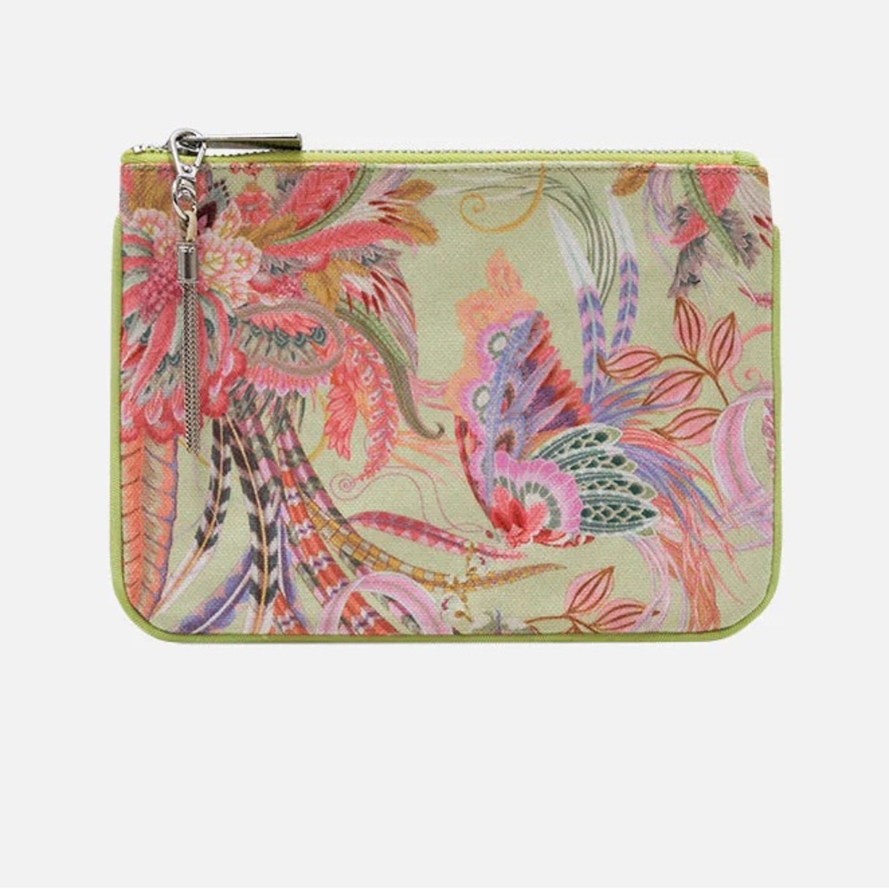 Camilla “Cosmic Tuscan” floral pastel boho mini coin purse pouch clutch sac